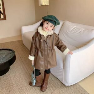 girls-winter-fleece-lined-medium-leather-coat Product Variation